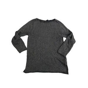JEANNE PIERRE Waffle Knit Sweater Women's LARGE Green Pullover Long Sleeve​​​​​​